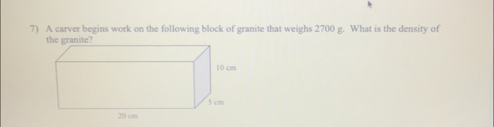 A carver begins work on the following block of granite