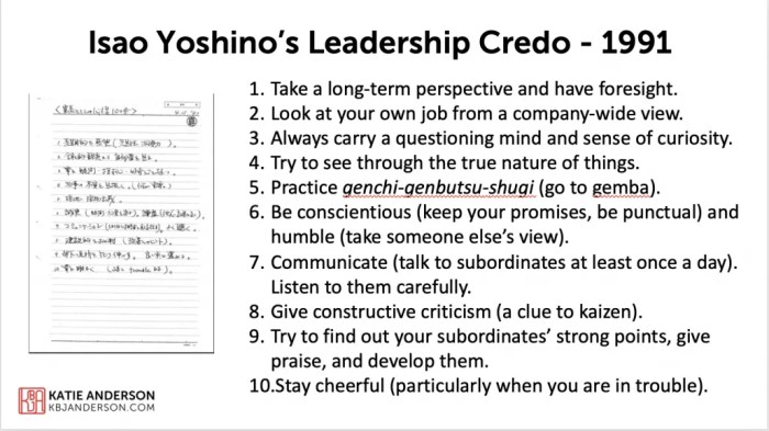 All of the following are true of leadership credos except